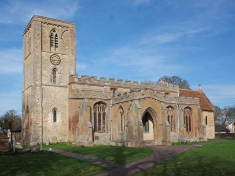 A photograph of Holy Trinity Church in Meldreth