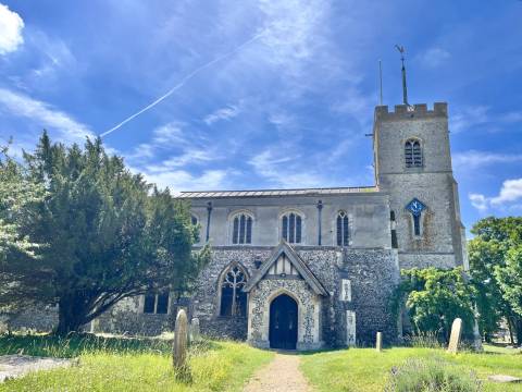 A photograph of St Laurence Church in Foxton.