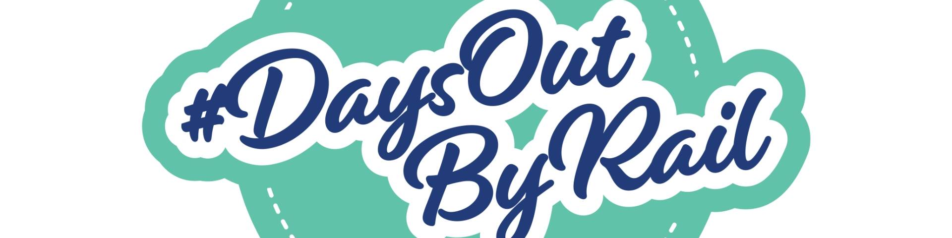 Days out by Rail campaign logo. Includes the web address for scenicrailbritain.com
